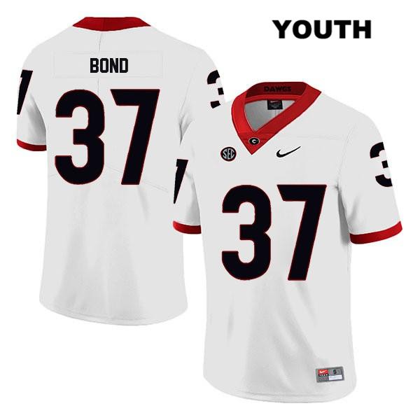Georgia Bulldogs Youth Patrick Bond #37 NCAA Legend Authentic White Nike Stitched College Football Jersey RAC1856VC